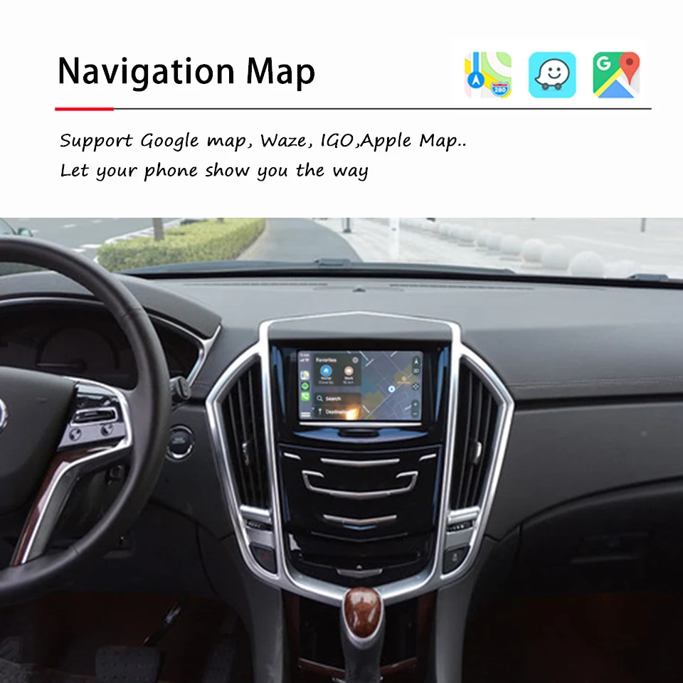 Wireless CarPlay Car Video Interface for Cadillac SRX XTS ATS SRX CTS XT5 2014 2015 2016 2017 Combine Android Auto Phone Mirror