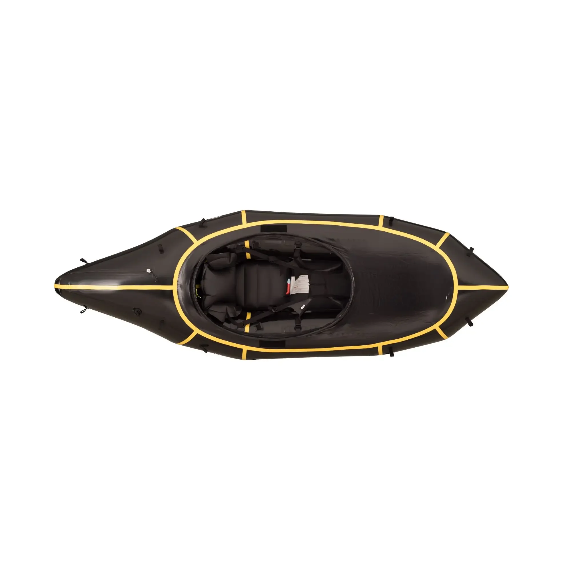 [MRS] [Alligator 2S PRO] نظام تجديف صغير أسود مع شرائط صفراء قابلة للنفخ وخفيفة الوزن مع محطة ISS في الماء الأبيض