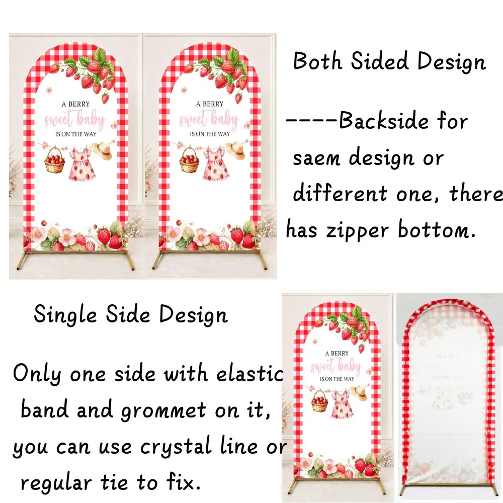 Personalized Arched Backdrop Cover Custom Wedding Kids Birthday Party Baby Shower Background Single/Double-sided Photo Studio