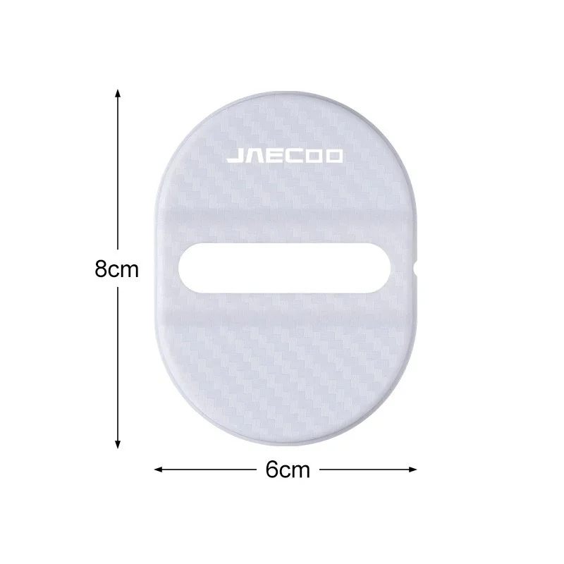 4Pcs Carbon Fiber Silicone Car Door Lock Buckle Cover for Jaecoo J7 J8 7 Tiggo 8plus 8 5 Plus 7pro Anti-Rust Auto Accessories