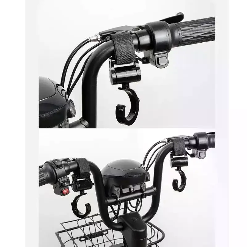 2Pcs Rotatable Adjustable Stroller Hook Strap Heavy Duty Hanging Clip For Baby Cart Shopping Wheelchair Outdoor Use