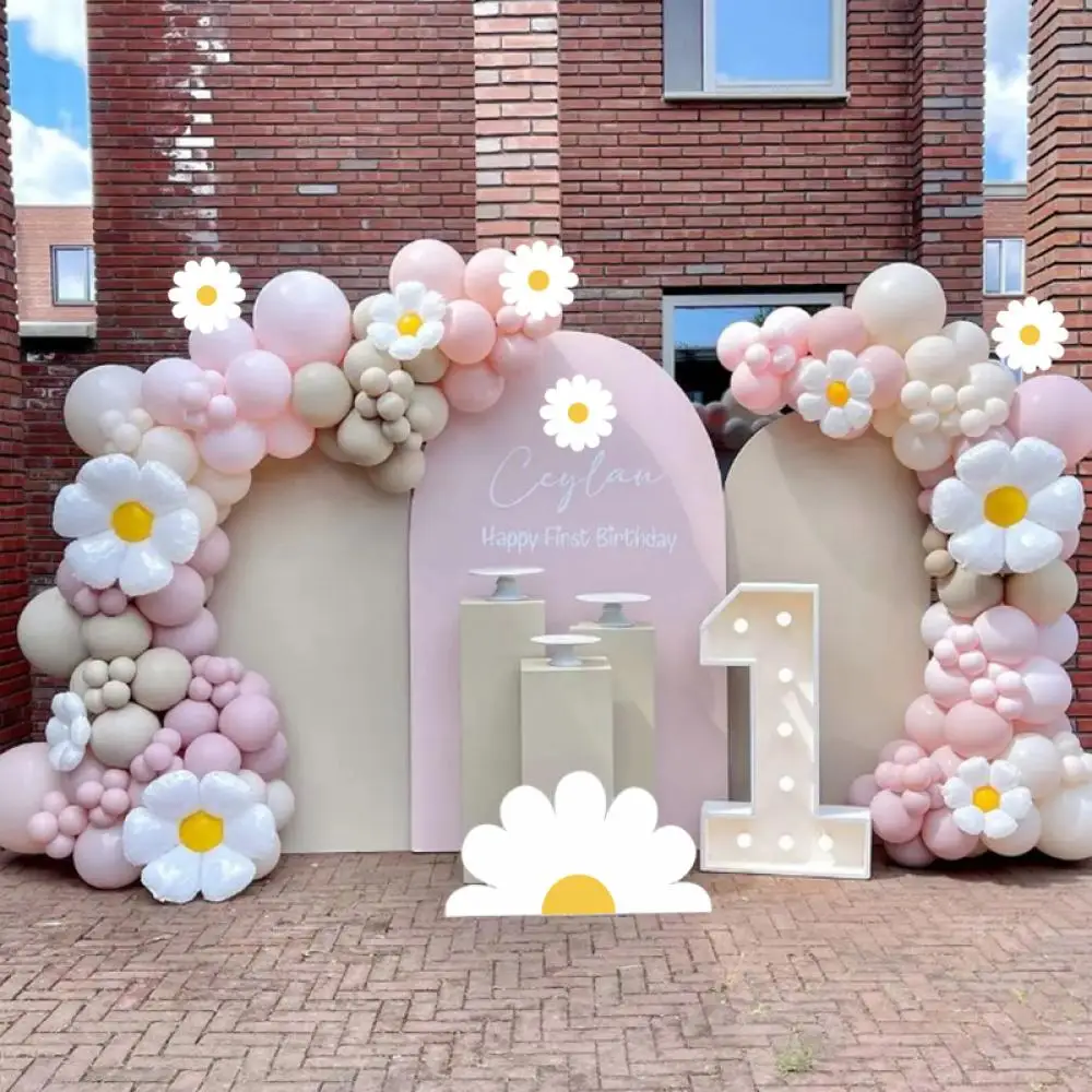 Daisy Custom Name Arch Backdrops Party Background Backdrop Daisy Wedding Baby Shower Girls Princess Birthday Party Decor