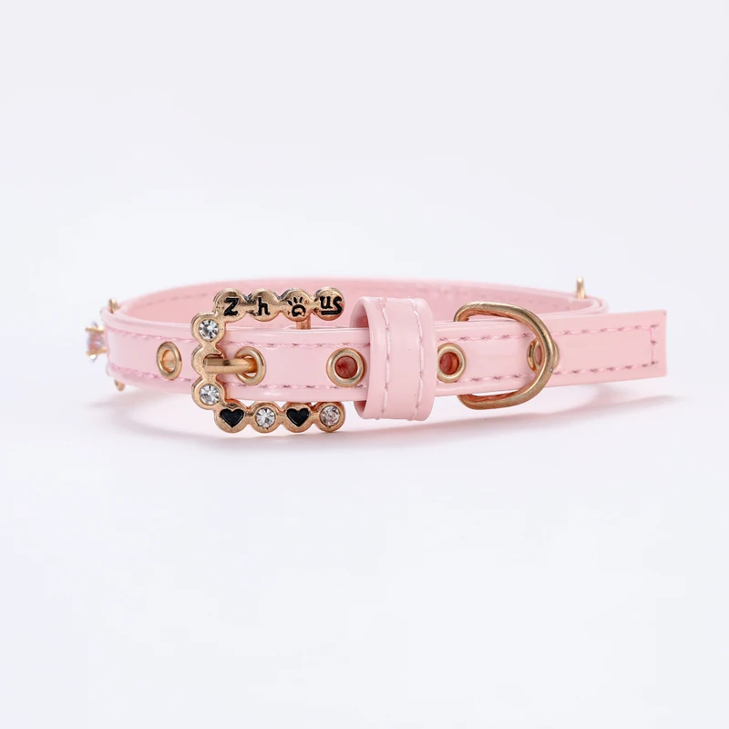 Fashion Cat Collar with Rhinestones Pet Pearl Necklace for Cats Puppy Rabbit Kitten Accessories Adjustable Collars Pets Supplies