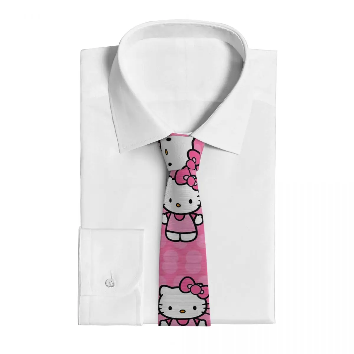 Hello Kitty Krawatte, dünn, schmal, niedlich, Cartoon-Krawatten für Herren, Anzüge, Accessoires, Gravatas, Hochzeitsaccessoires, Cosplay-Requisiten
