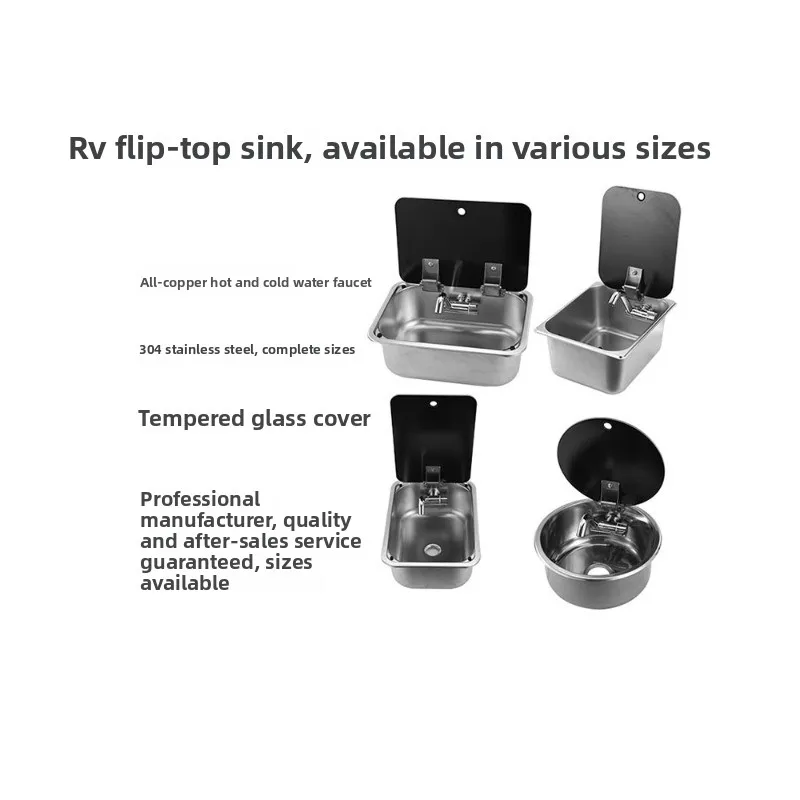 Stainless steel single slot with cover vegetable basin trailer C type car B type car kitchen y