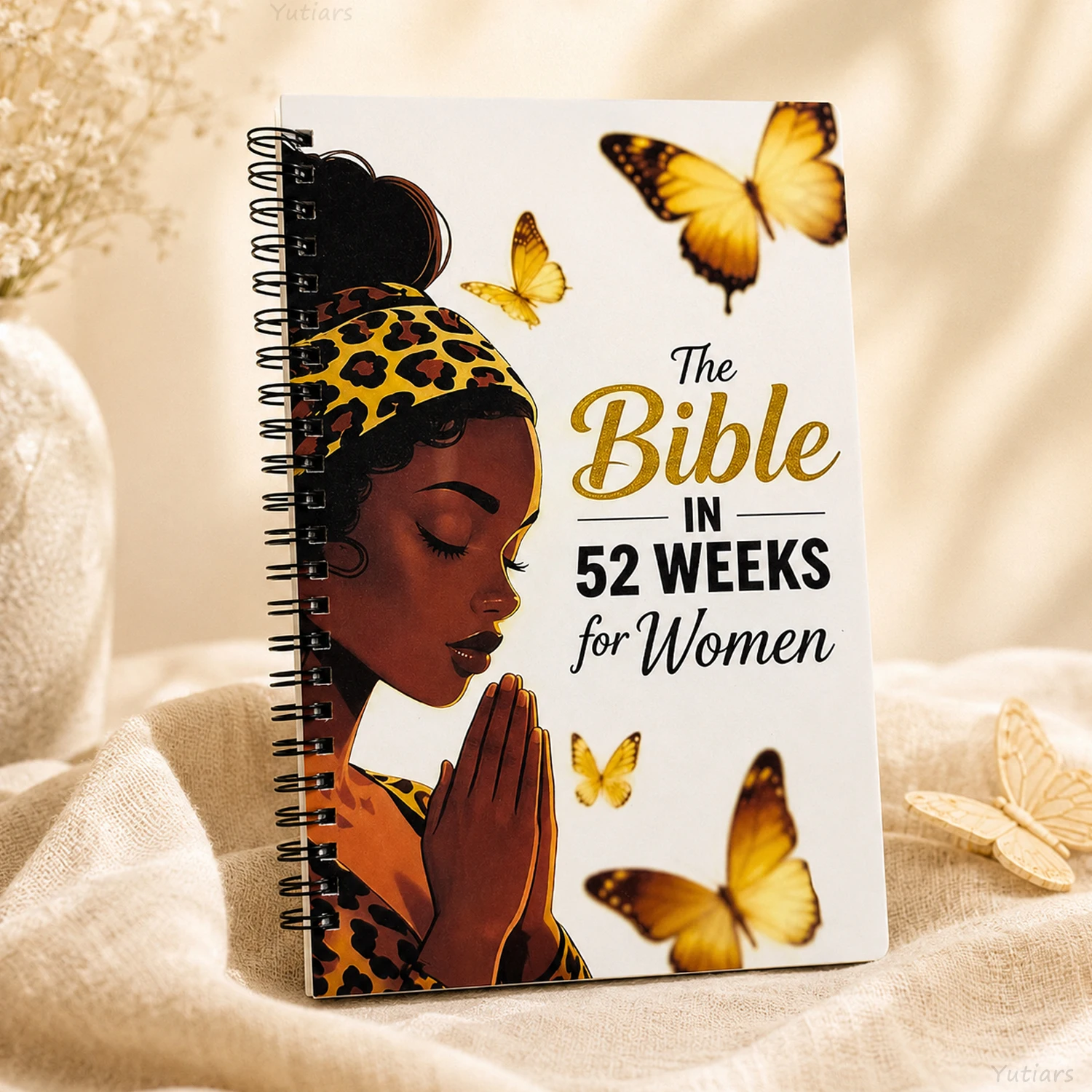 1Pc 52 Week One-Year Bible Guide for Females | Daily Scripture Practice Logbook for Christian Spiritual Study & Reflection