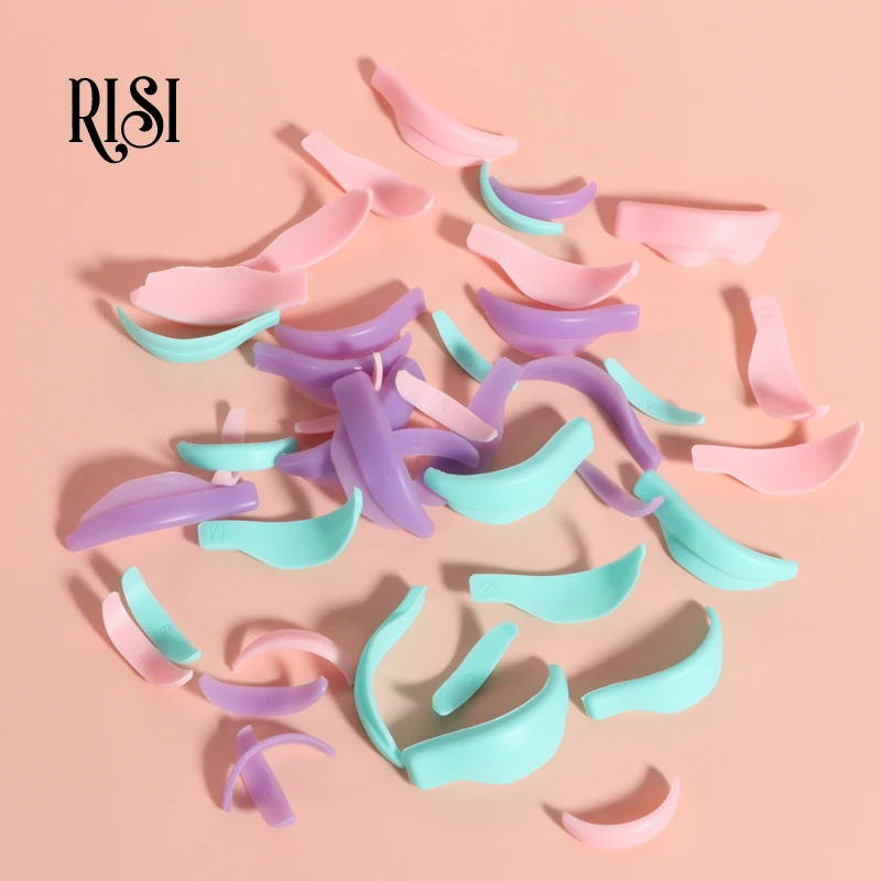 RISI New Rainbow Lash Lift Tools Accessories Lifting Lash Perm Pad Silicone Lash Lift Pads Rods Reusable Lower Lash Lift Shield