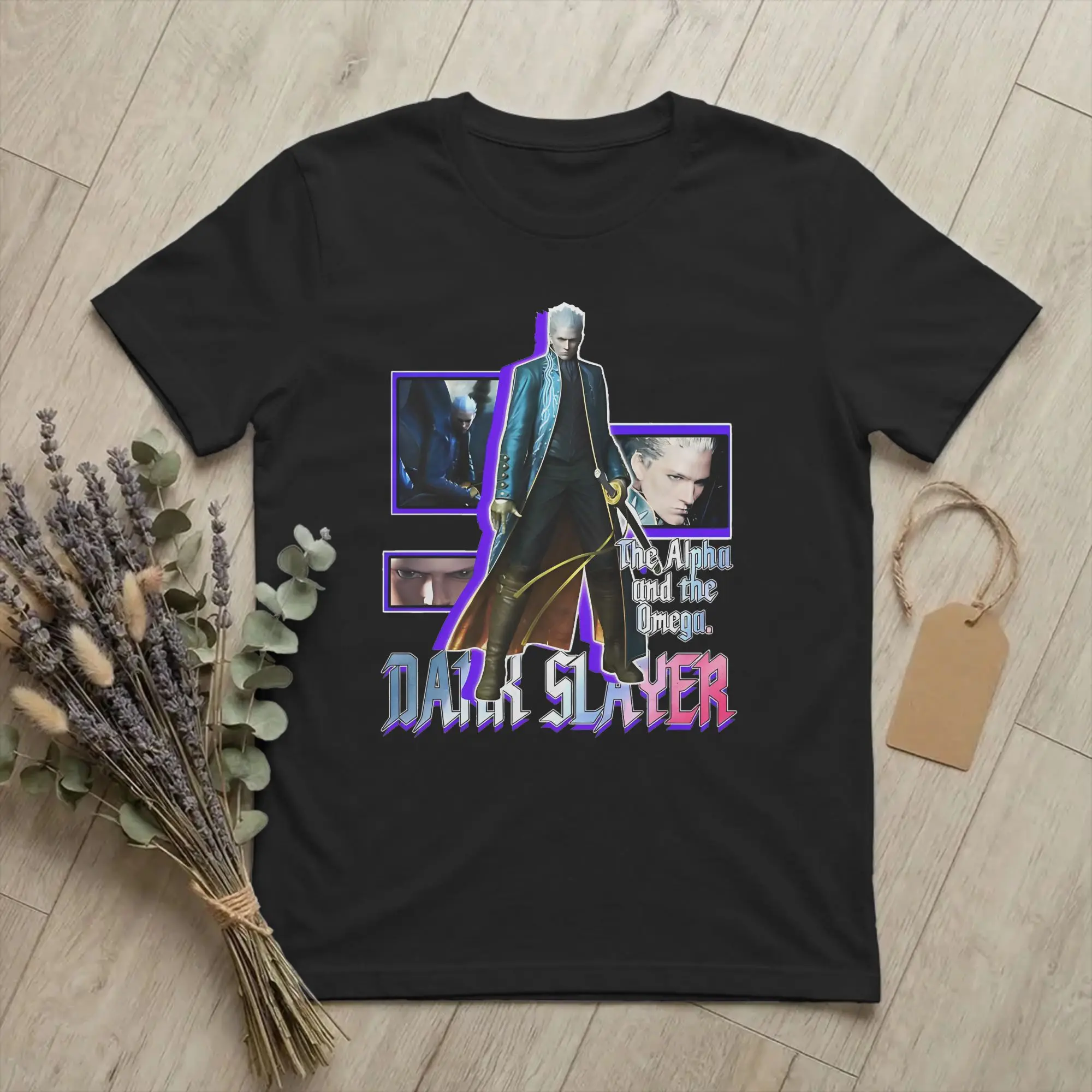Men's Devils Vergil DMC T Shirts May Cry Action Game Idol Pure Cotton Clothing Novelty Short Sleeve Tee Shirt Big Size T-Shirt