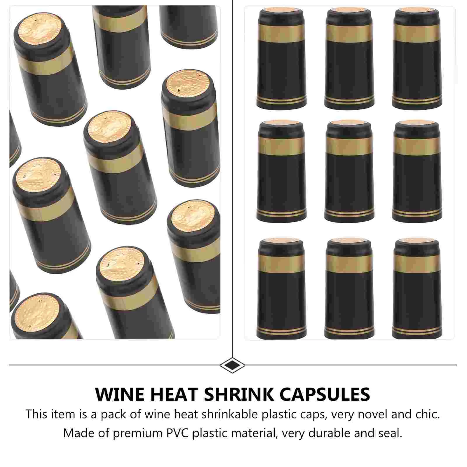 100 Pcs Heat Shrink Capsules Bottle Seal Cover Homebrew Water Bottles Clear