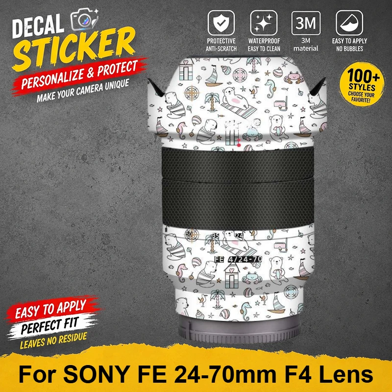 PrizMo Skin For SONY FE 24-70mm F4 Lens Sticker Vinyl Wrap Film Lens Body Protective Sticker Protector Coat FE24-70F4