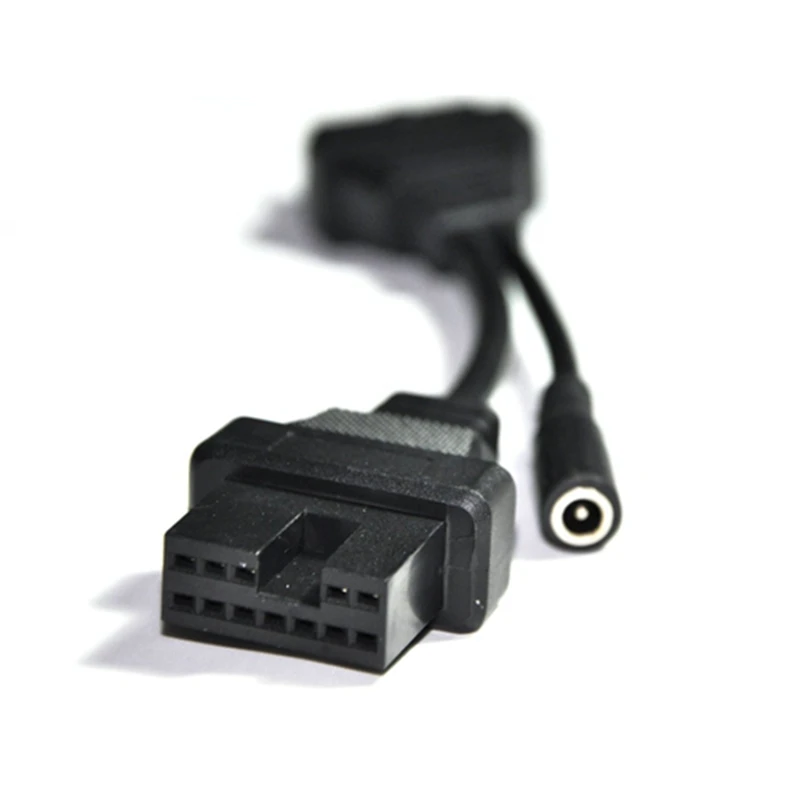 Para mitsubishi 12 pinos para 16 pinos fêmea obd 2 ferramenta de extensão do carro cabo obd para mitsubishi 12pin obd2 conector alta qualidade