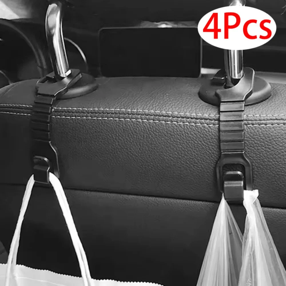 4 Stück kreative, multifunktionale Auto-Rücksitzhaken zum Aufhängen von Taschen, Regenschirmen, Getränken und anderen Gegenständen