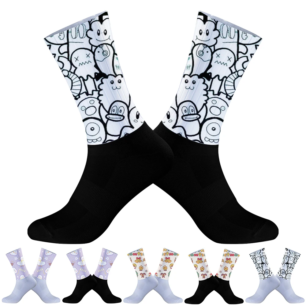 

Anti Slip Silicone Bike Socks Pro Team Aero Cycling Sport Socks 2024 New Summer Cycling Socks