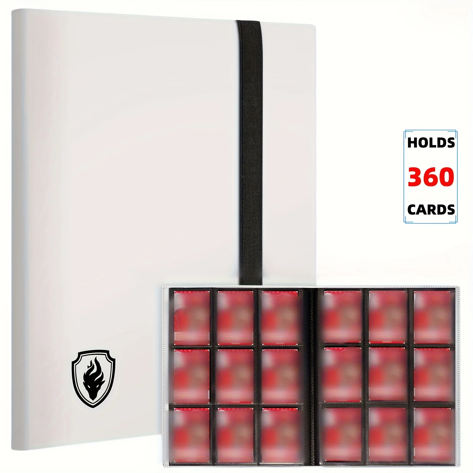 9-vakjes trading card binder voor 360 kaarten, stijlvolle zijdelingse kaartenalbum, stevige kaartenverzamelfolder voor TCG
