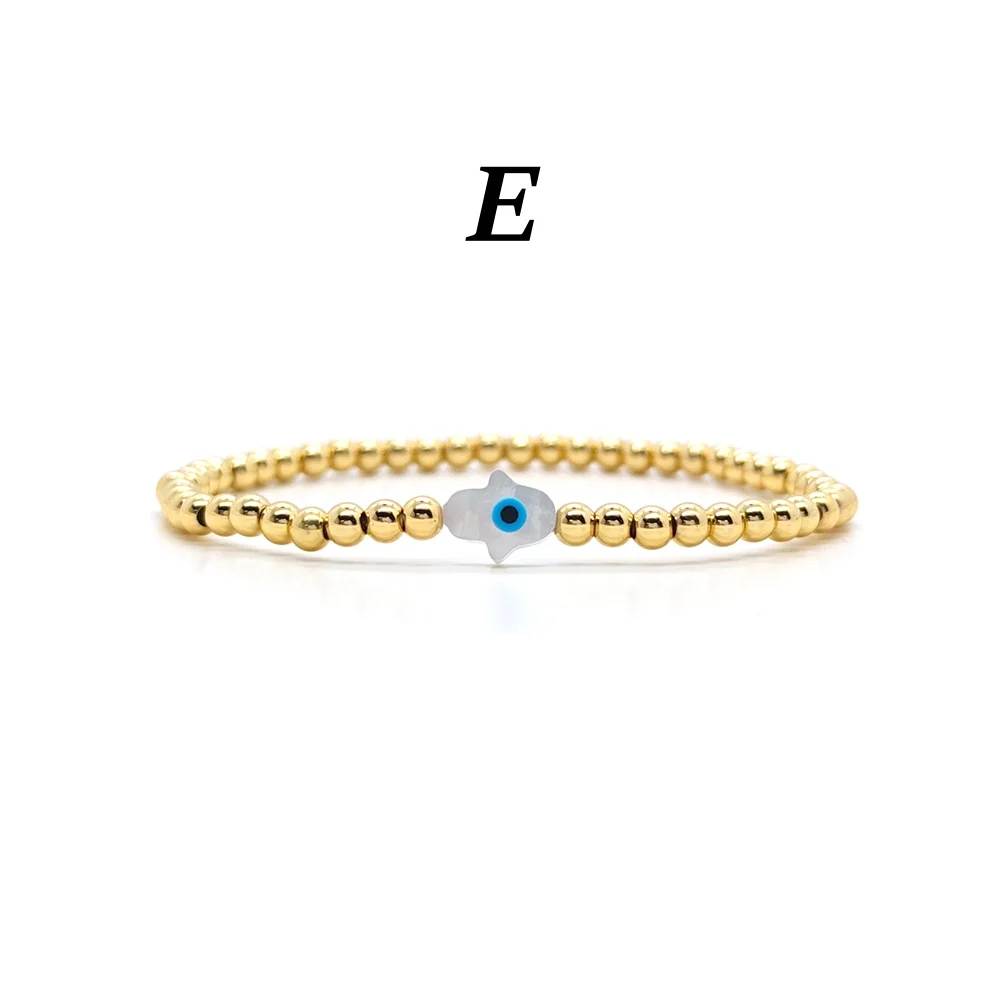 Böses-Auge-Armband für Frauen, Hamsa-Hand-Schutzschmuck, Großhandelslieferung, 18K vergoldet, verstellbares Stretch-Armband, spirituelles Geschenk – Detail 6