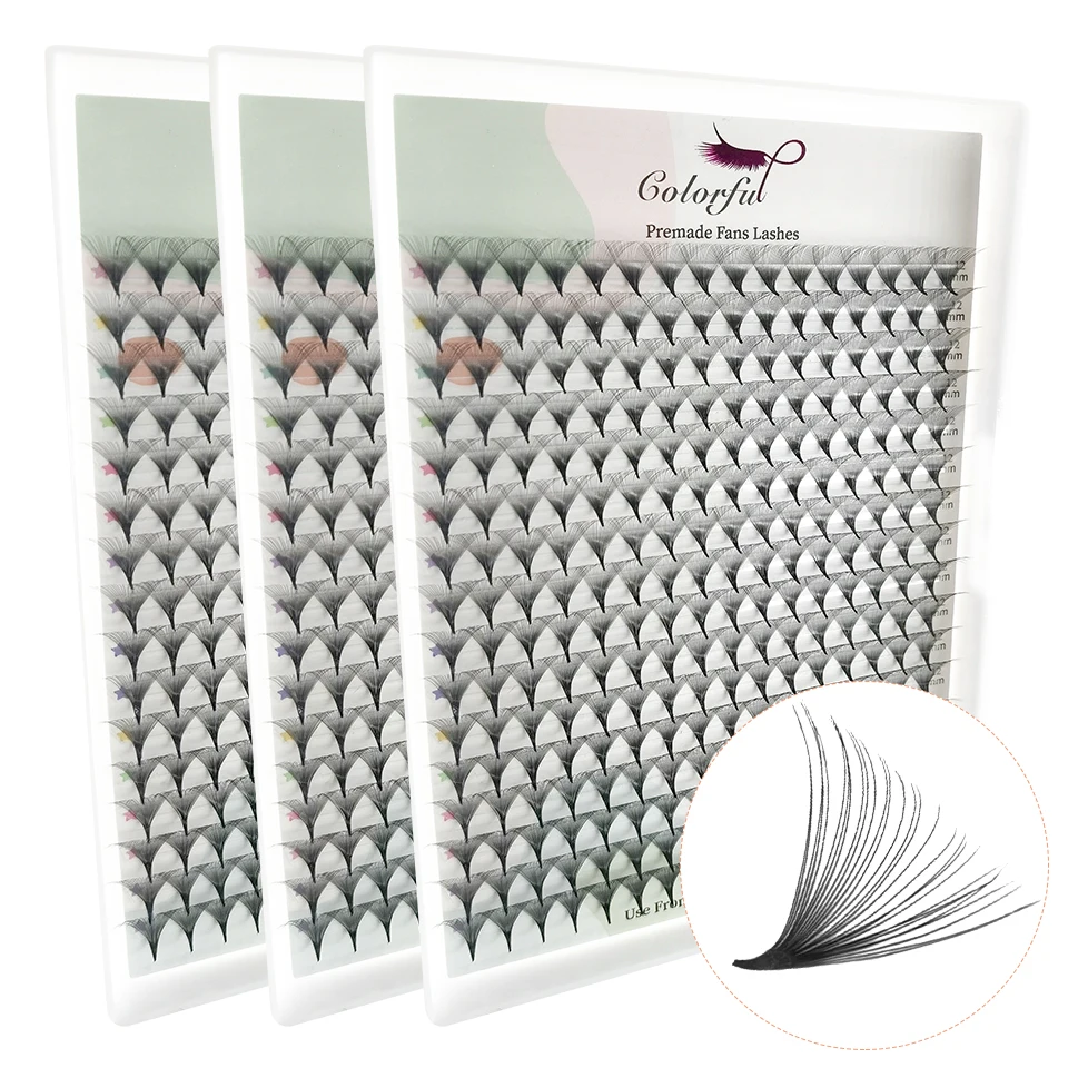 320 Fans 3D-40D Russia Volume Eyelashes Premade fans Pointy Base Eyelash Extensions Ready Made Large Capacity Individual Cilios