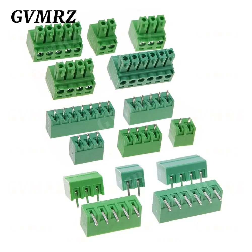 5Set/lot 15EDG 3.81mm PCB Seal Screw Terminal Block 2 ~ 12 Pin KF15EDG 3.81 Male Plug + Female Socket Pin Header Wire Connector