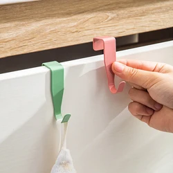 4PCS Cabinet Door Hook Colorful Kitchen Door Rear Hanger Drawer Office Table Key Bag Storage Hook For Home Bathroom Accessories