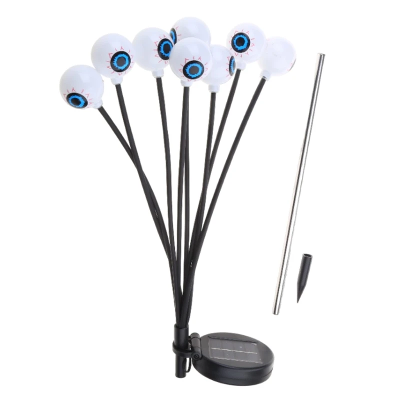 Halloween Lights Solar Powered Ghostly Eye String Lights Hauntingly Beautifully for Halloween Garden Decoration 896C
