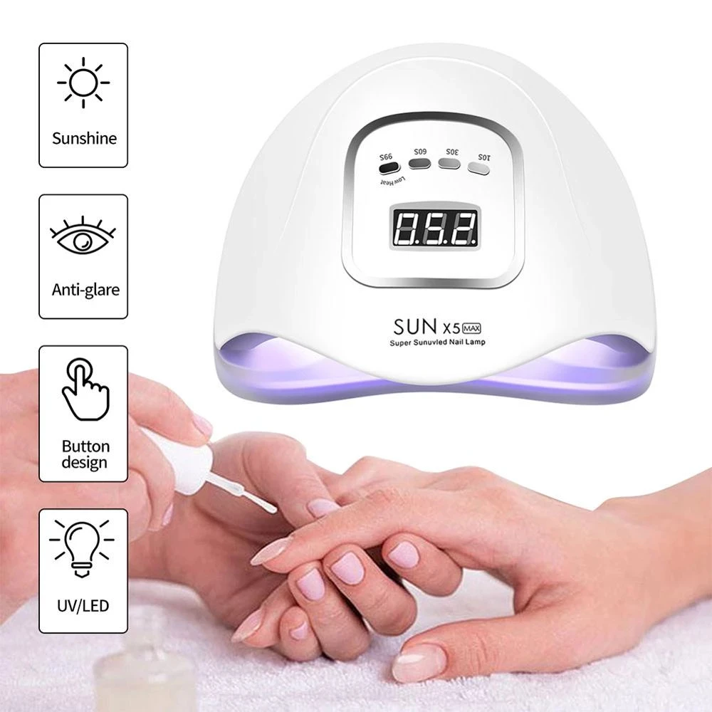 120W LED UV Nail Drying Lamp for Curing Gel Polish 45leds Professional Nail Dryer With Timer Auto Sensor Manicure Pedicure Tools