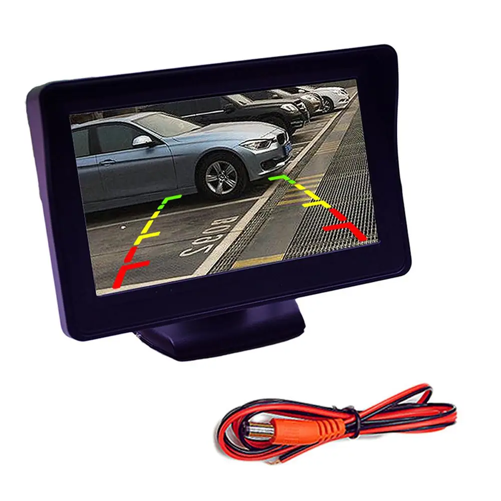 

4.3-inch Hd Car Monitor Tft Screen 2-way Signal Input Parking Rear View Camera Universal Reversing Display