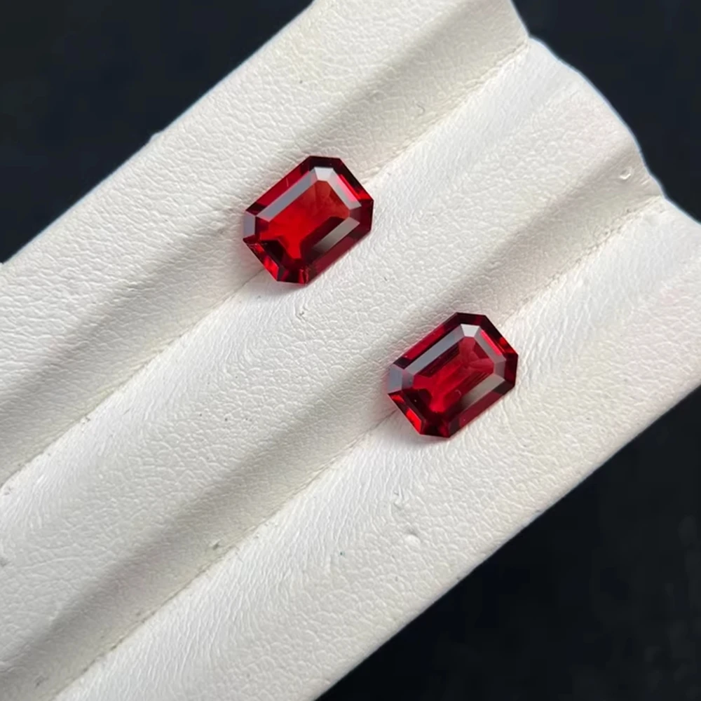 

5*7-9*11 мм, выращенный в лаборатории изумрудной огранки, голубь, кроваво-красный рубиновый камень