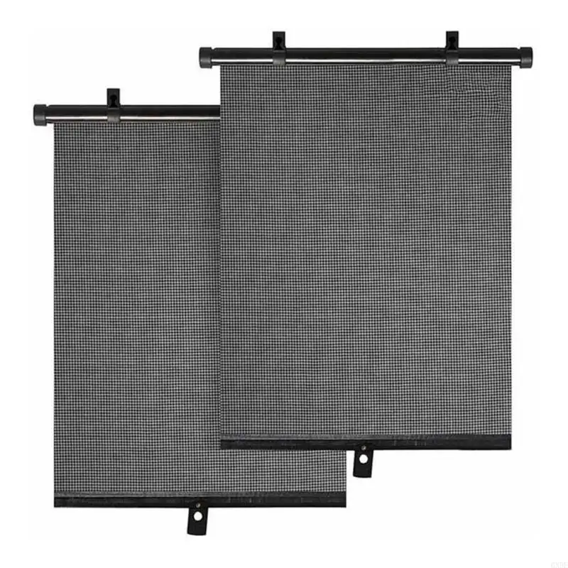 2026 New 2 Pack Car Side Window Sun Shade Car Curtain with Suction Cup Fit Various Vehicle Roller Shades Retractable for Baby