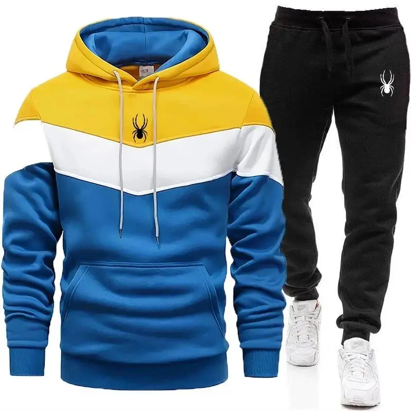 Men\'s Clothing Casual Sweatshirt Suit Sweatshirts for Men Daily Tricolor Hoodies Hot High Quality 2024 Sports Tracksuit Jogging