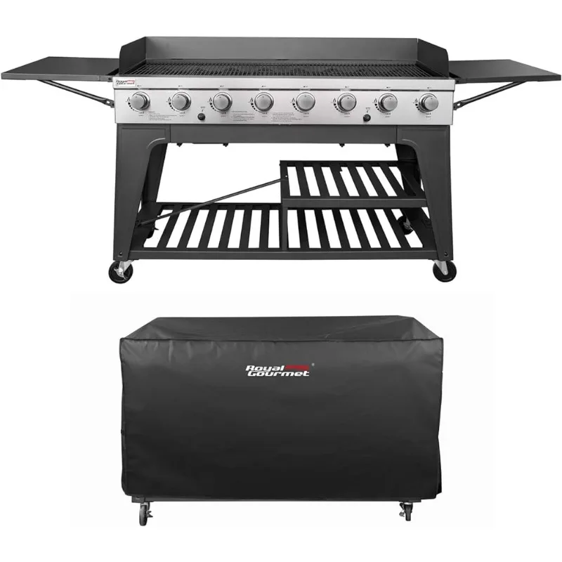 

Event 8-Burner BBQ Propane Gas Grill with Cover, Picnic or Camping Outdoor