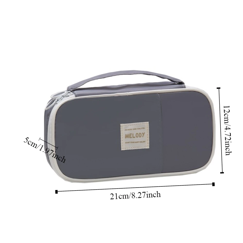 Large Capacity Kawaii Pencil Cases Aesthetic Portable Storage Stationery Box Cartoon Multi-function Zipper Pencil Bag Pouch
