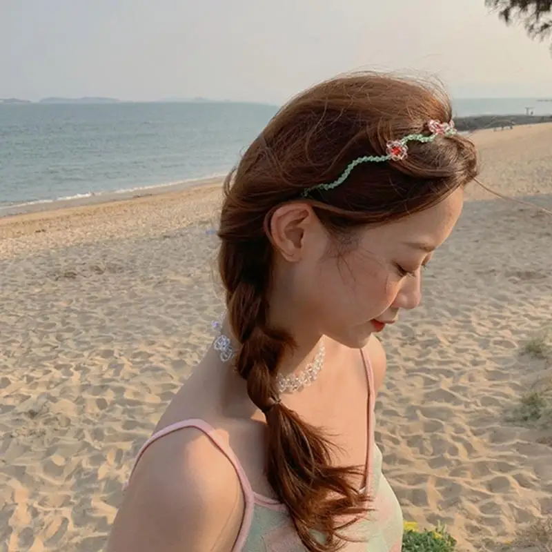 

Повязка на голову с кристаллами и стразами, повязки для волос с вишневыми волнами, элегантная прическа Accesso Y166