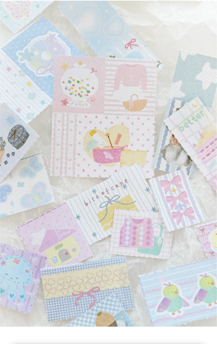Journal GO 50 Stück Ästhetische Traumgarten-Aufkleber für Karten, Tagebuch-Dekoration, Scrapbooking, DIY-Landschaftsmaterialien, Abziehbilder – Detail 2