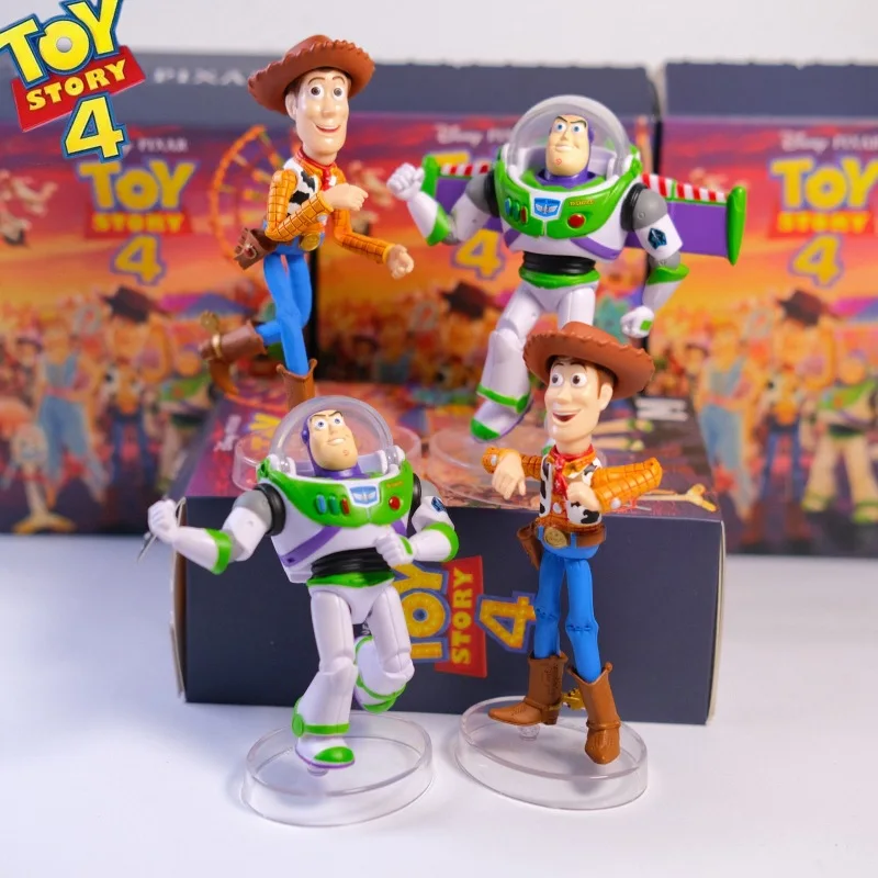 Toy Story Animation Peripheral Buzz Lightyear Woody Model Toy Winged Doll Action Figure Toy Desktop Ornament Children Toy Model