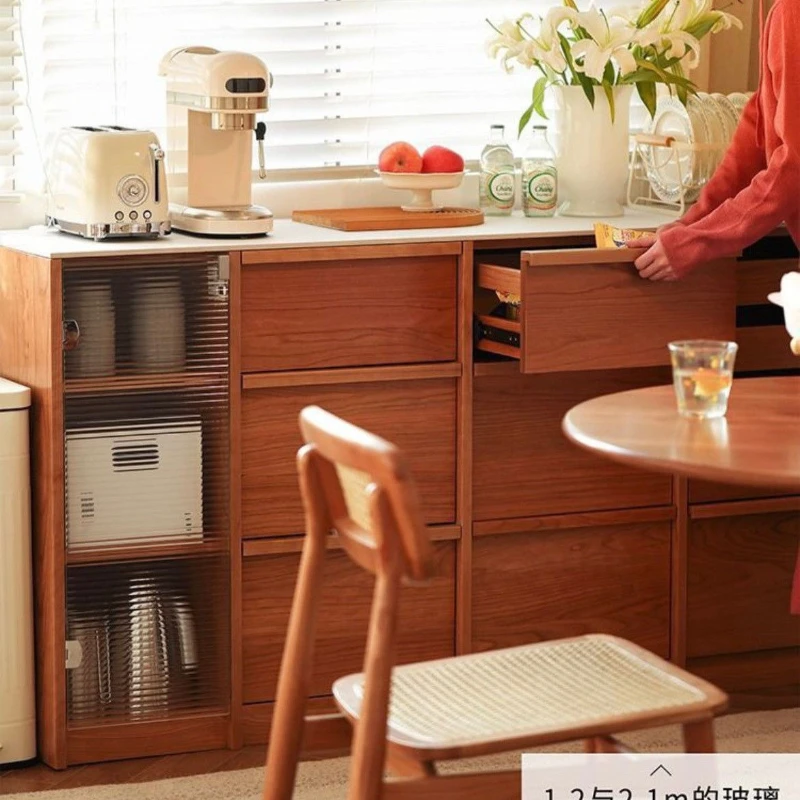 

k slab dining side cabinet, tea room against the wall, restaurant storage, solid wood coffee cabinet, drawer storage locker