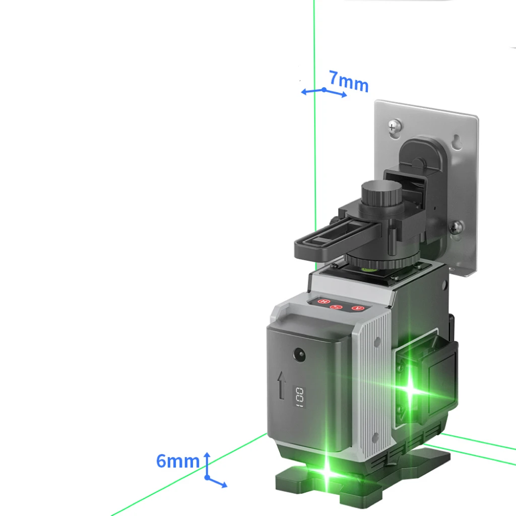 NANWEI 12 lines laser level  3D green self-leveling 360 degree horizontal vertical battery with Outdoor and Indoor Compatibility