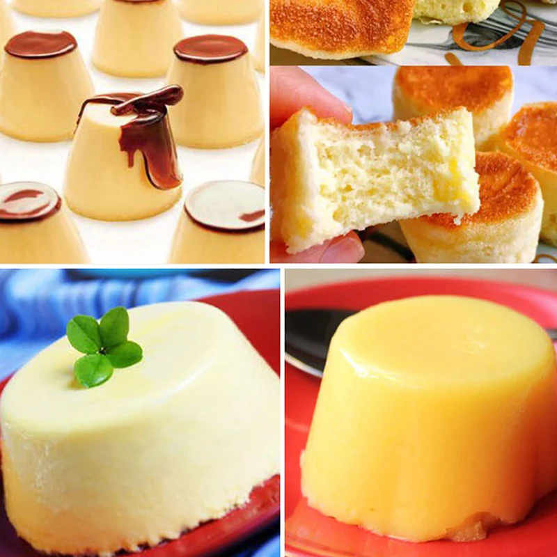 أواني خبز بلاستيكية قابلة لإعادة الاستخدام مع غطاء ، قالب بودنغ ، قالب كيك جيلي بودنغ تصنعه بنفسك ، أداة خبز ، 1 way