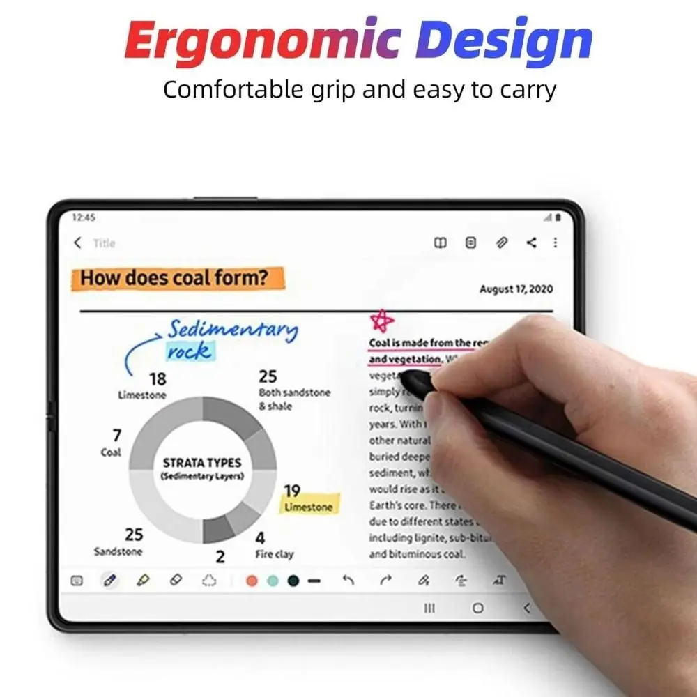 قلم ستايلس قابل للطي، قلم شاشة لمس عالمي ناعم، غير قابل للإزالة، محمول لهاتف Galaxy Z Fold 3/4/5/6 #5