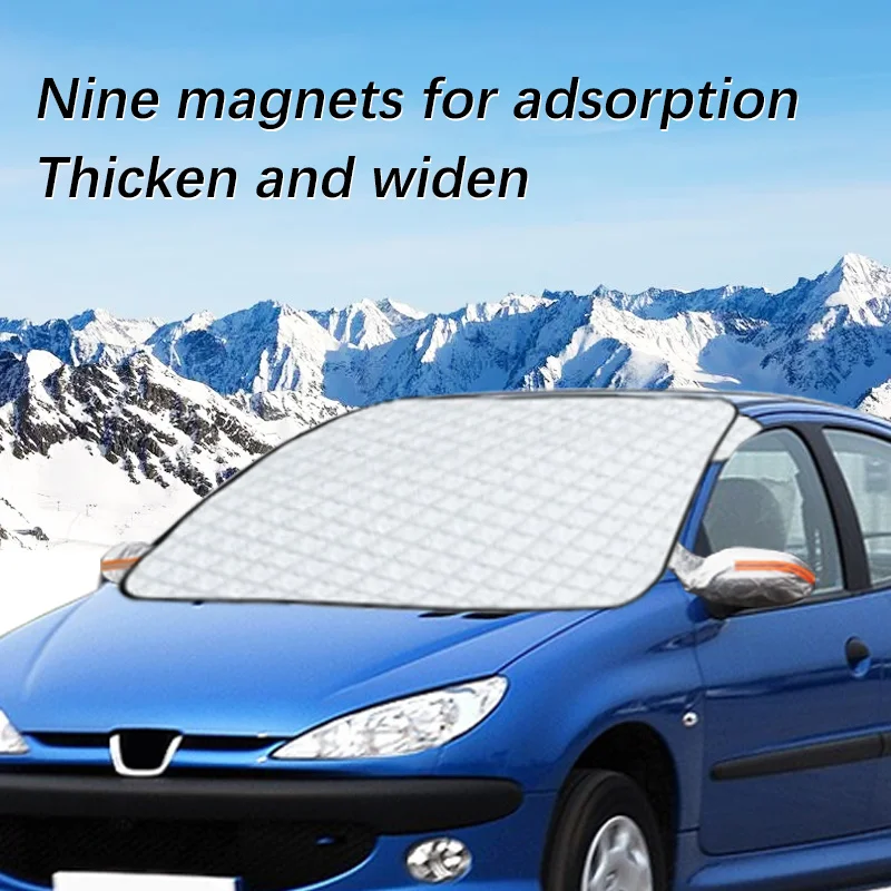 

Magnetic Car Windshield Snow Cover Winter Ice-Frost Guard Sun Shade Protector For Peugeot 206 2004-2008 Exterior Accessories