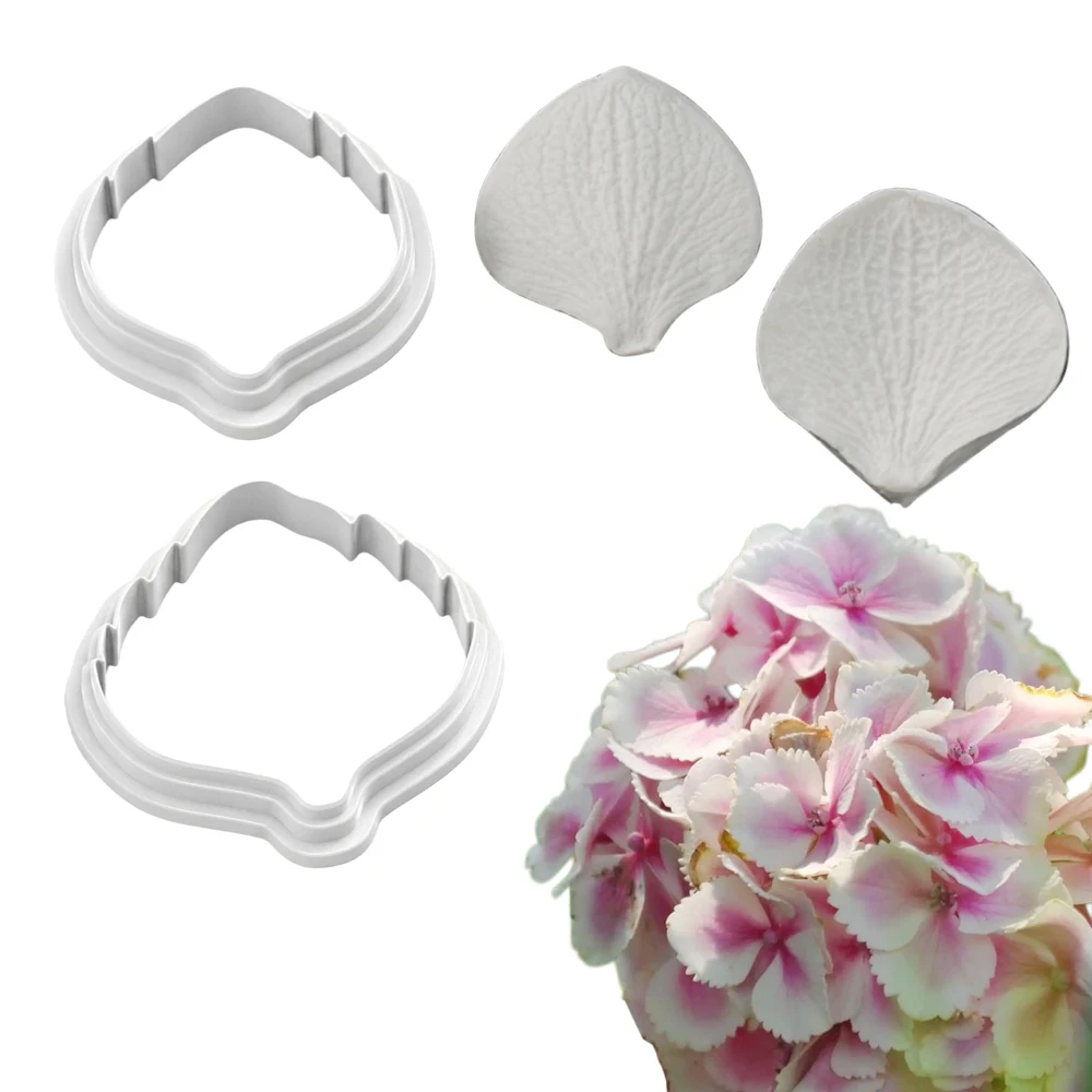 Hydrangea Silicone Mold&Cutters Art Craft Claypolymer Wax Candle Flower Cold Porcelain Coldceramic Handmade Earring Decor Tools