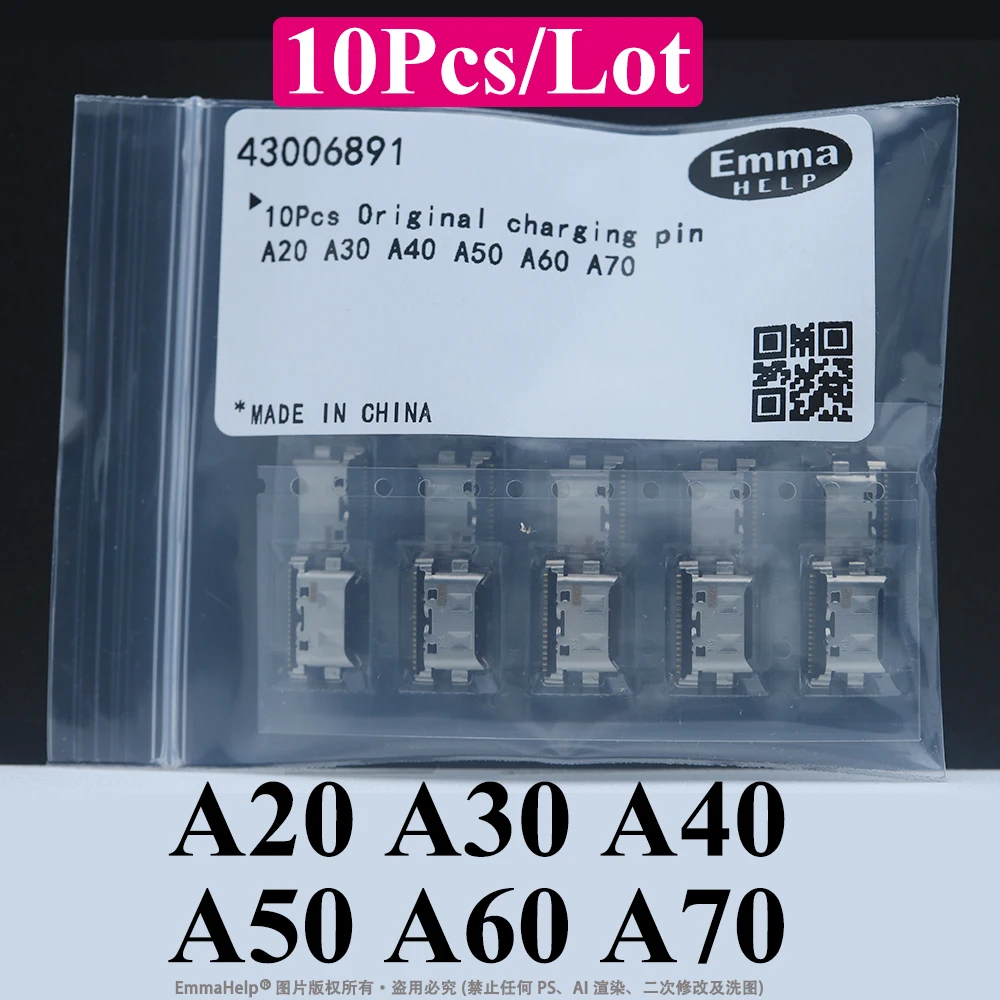 10Pcs Original Charging Port Connector for Samsung A15 A05S A25 A35 A55 A13 A04S A14 A23 A33 A24 A34 A54 A53 USB Charger Pin Plu