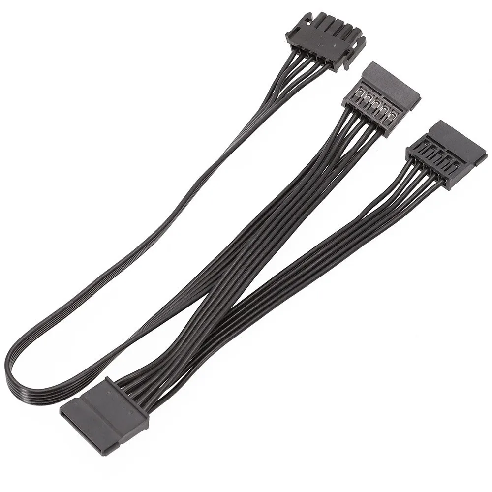 Cable de fuente de alimentación periférica SATA de 5 pines a 3 puertos para PSU Modular