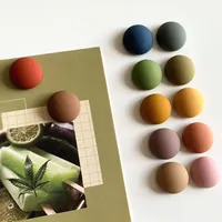 Fixed Magnetic Sticker Home Frosted Magnet Mo Landi Round Paste Whiteboard Hole Plate Photo Sticker Simple Refrigerator Magnets