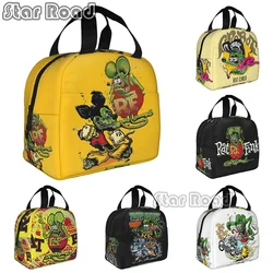 Cartoon Anime Kawaii Rat Fink Lunch Bag Waterproof Insulated Oxford Cooler Bag Thermal Cold Food Picnic Lunch Box for Women Girl