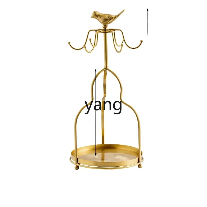 

Lmm coffee cup rack European light luxury brass household cup and saucer storage hanger