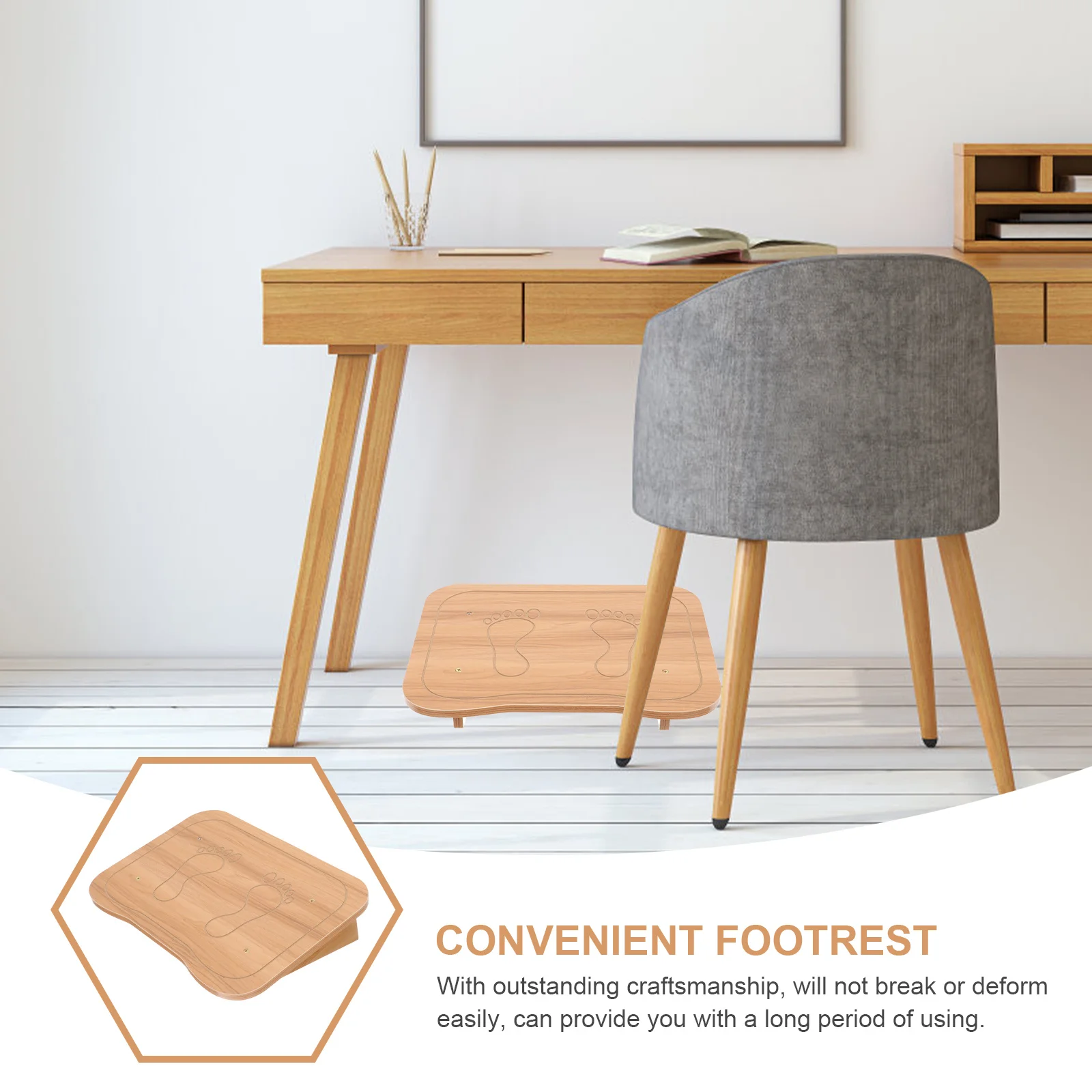 Foot Stool Small Plastic Office Foot Rest Under Desk Anti Slip Raised Convenient Footrest for Home Office Relax
