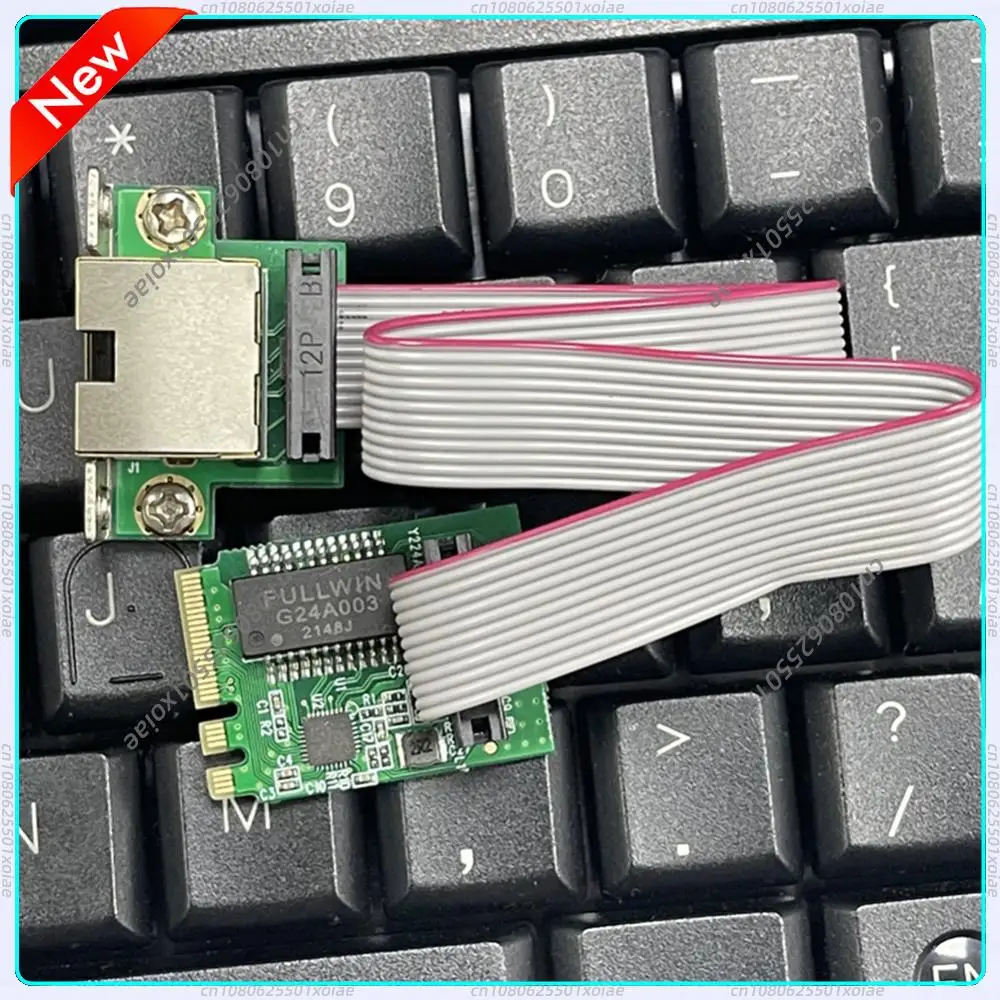 M.2 Network Card 10/100/1000Mbps M.2 RJ45 LAN Adapter Single Port RJ45 M.2 A+E Ethernet Adapter RTL8111H Chip for Desktop PC
