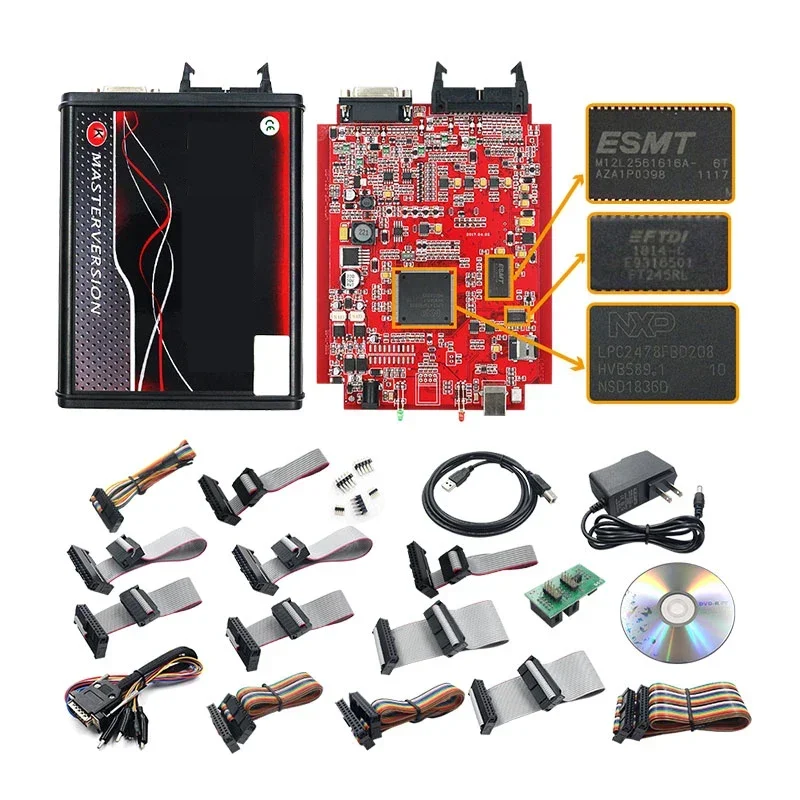 Online EU Red Kess V2 V5.017 Online 2.80 KTAG 7.020 2.25 OBD 2 Car Trucks ECU Chip Tuning Kit Unlimited Repair Kit with Toolbox