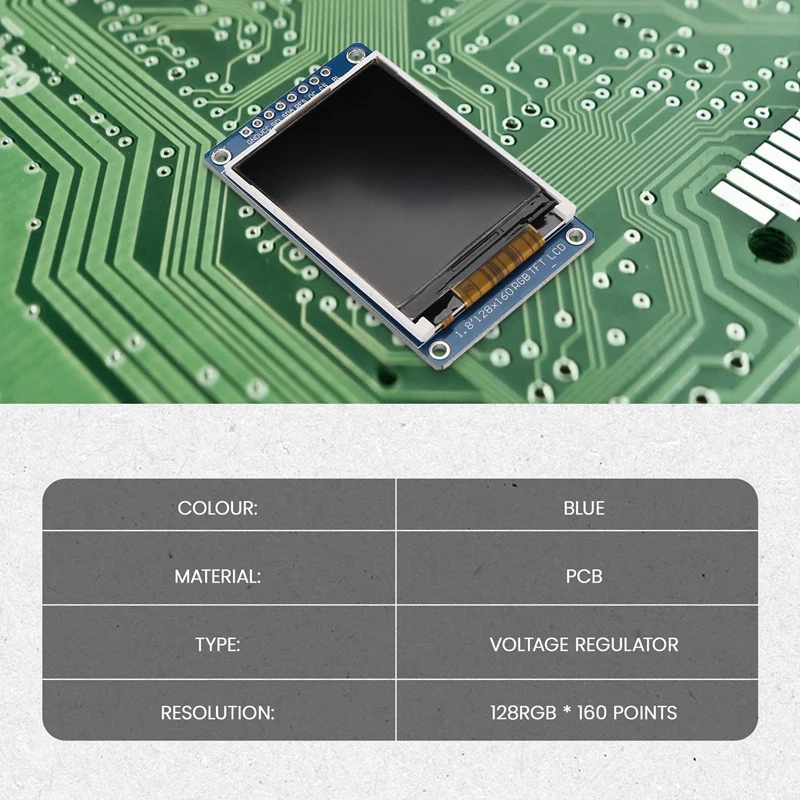 1.8 Inch LCD Display Module Full Color 128X160 RGB SPI TFT LCD Display Module ST7735S 3.3V Replace OLED Power Supply