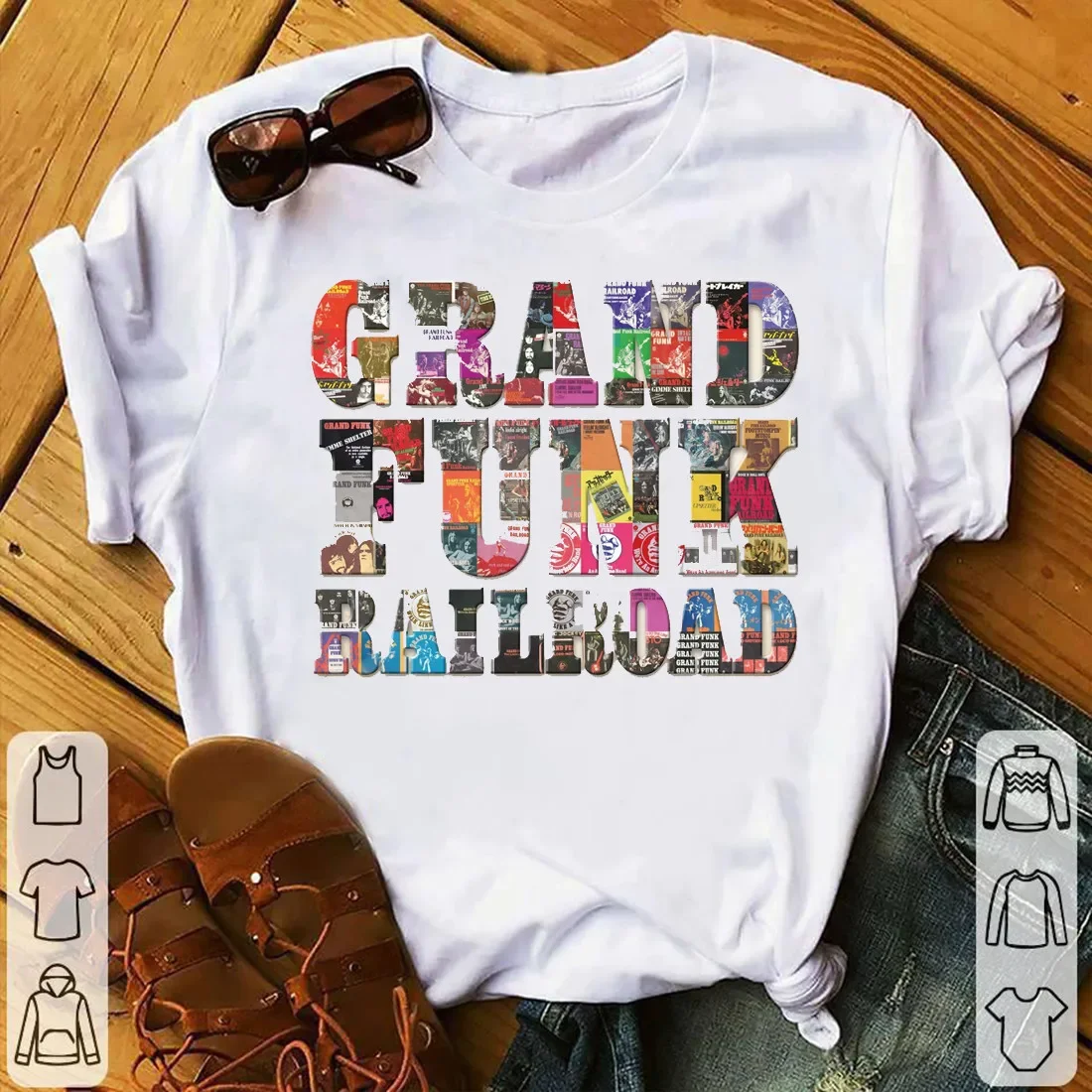Band Grand Funk Railroad Logo T Shirt Tee Cotton S M L 234XL UR43
