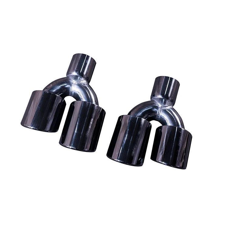 

Equipment Smart Library Technology Production Stainless Steel Black Plated Car Exhaust Tip Air Outlet One Drag Two Tail Throat A